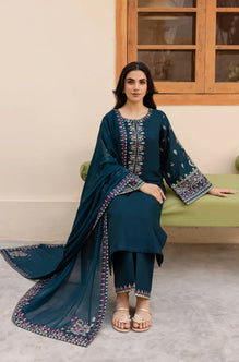 Sapphire - Winter 3PC Unstitched Dhannak Embroidered Suit