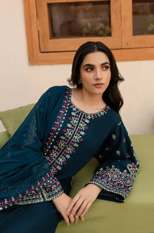 Sapphire - Winter 3PC Unstitched Dhannak Embroidered Suit