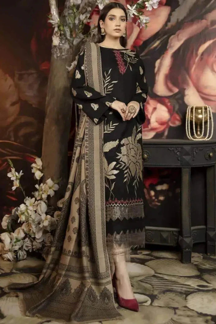 CHARIZMA- 3pc Unstitched Dhanak Embroidered Suit