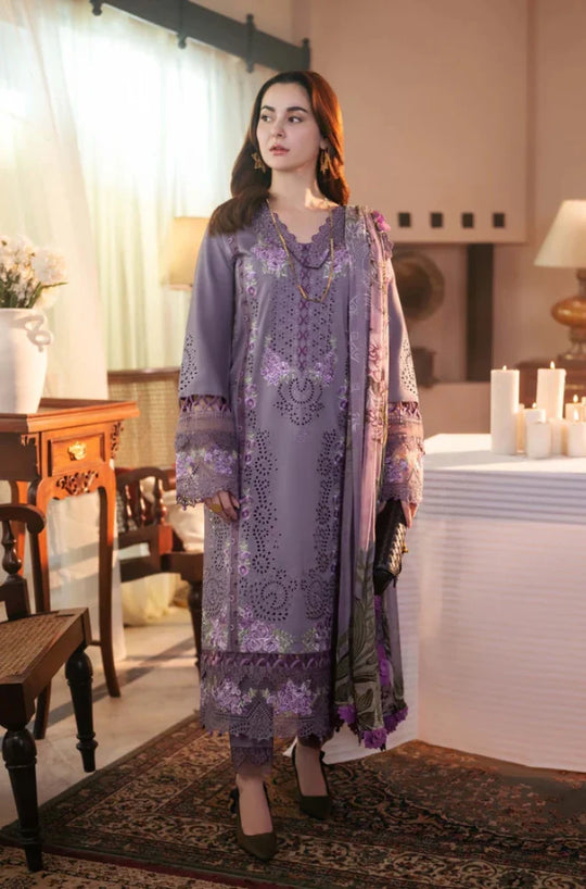 Jade - 3PC Unstitched dhannak Chickenkari Embroidered Suit