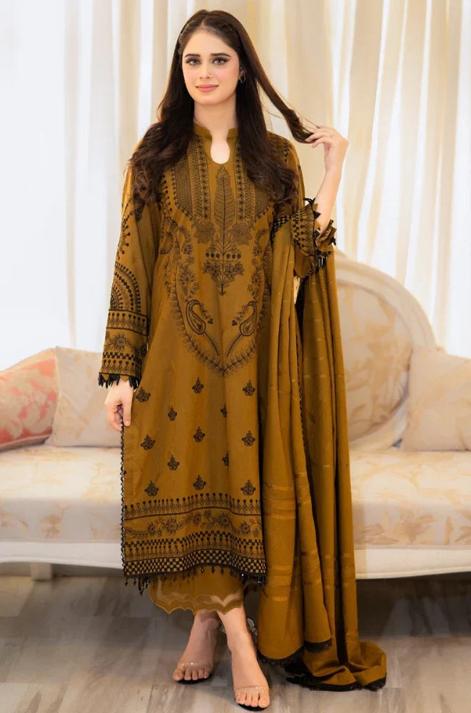 Urge - 3PC Unstitched Dhannak Embroidered Suit