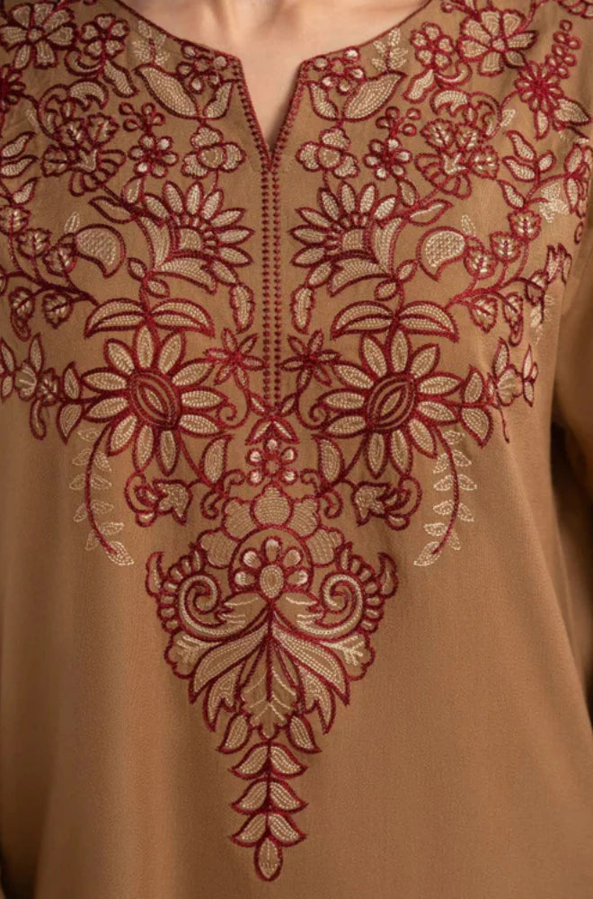Pezwan - Winter 3PC Unstitched  Dhanak Embroidered Suit