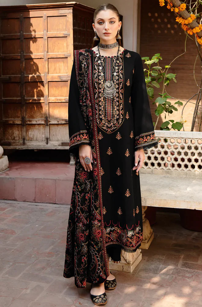 Bareeze - Winter 3PC Unstitched Dhanak Embroidered Suit