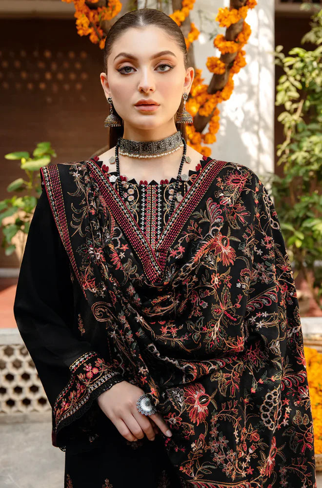 Bareeze - Winter 3PC Unstitched Dhanak Embroidered Suit