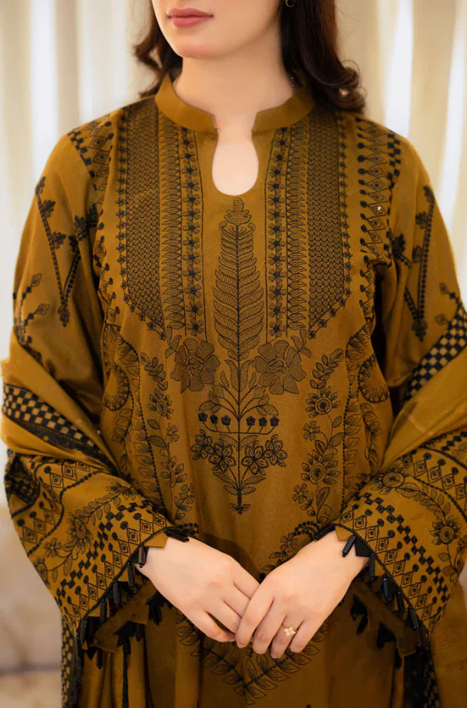 Urge - 3PC Unstitched Dhannak Embroidered Suit