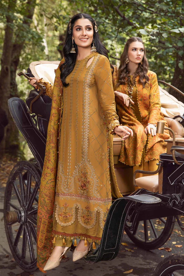 MARIA B Winter 3PC Embroidered Dhanak Suite