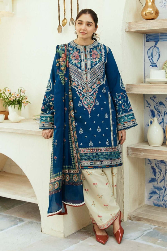 Zara Shahjahan 3 Piece Unstitched Heavy Embroidered Dhanak Suit with Printed Woolen Shawl
